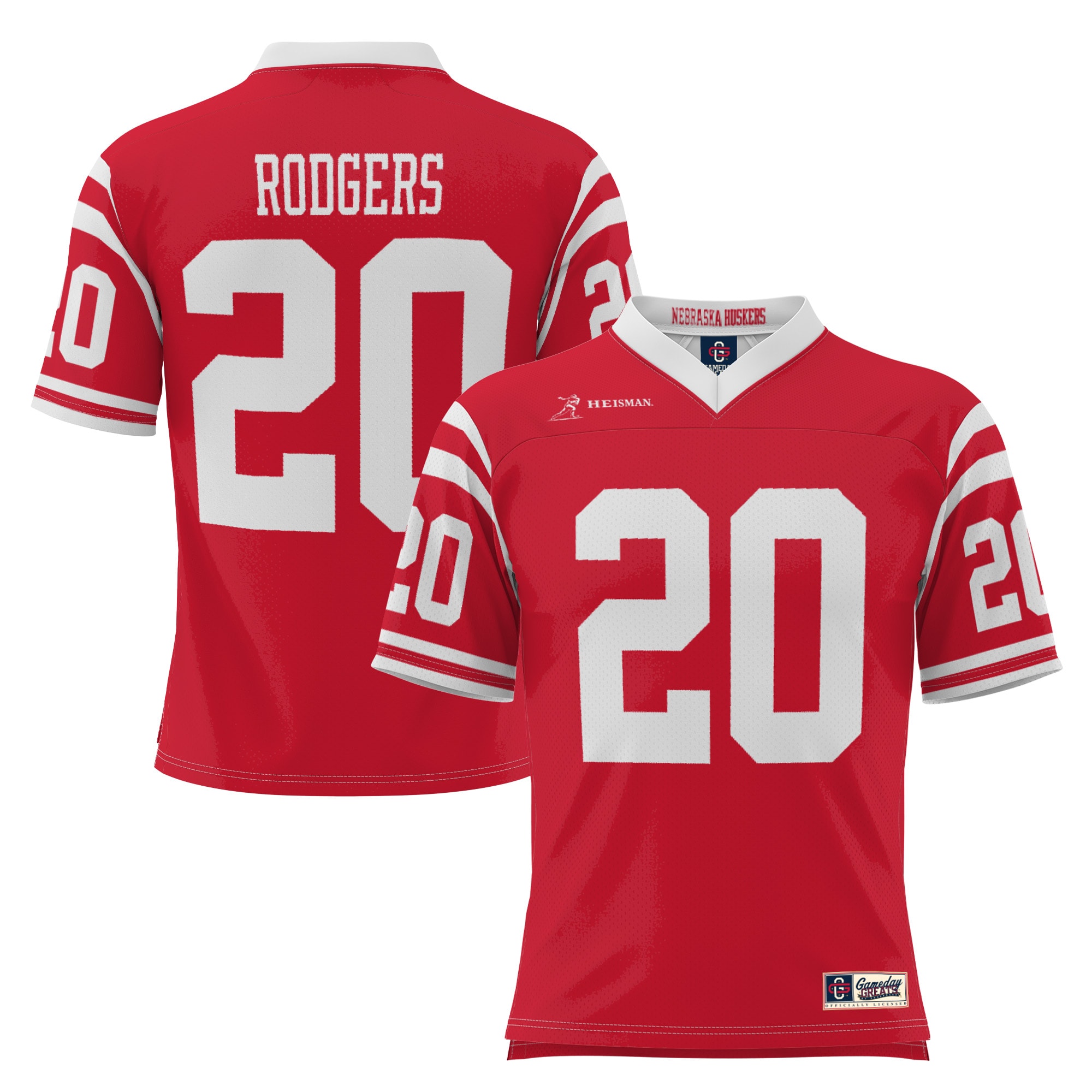 [NJP] Johnny Rodgers Nebraska Huskers GameDay Greats Lightweight Fashion Heisman Jersey - Scarlet