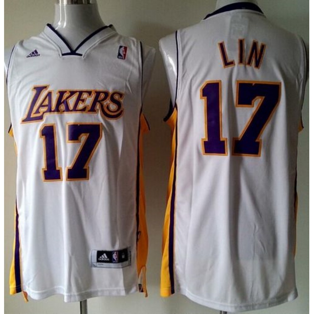 Contemporary Men's LA Lakers #17 Jeremy White Basketball Jersey