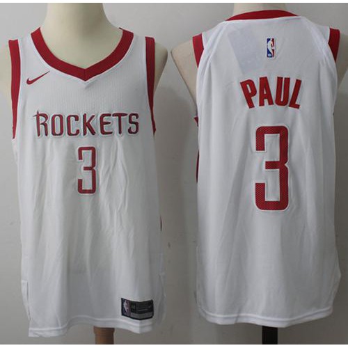 Rockets #3 Chris Paul High-Quality 2024 Icon NBA Jersey - White