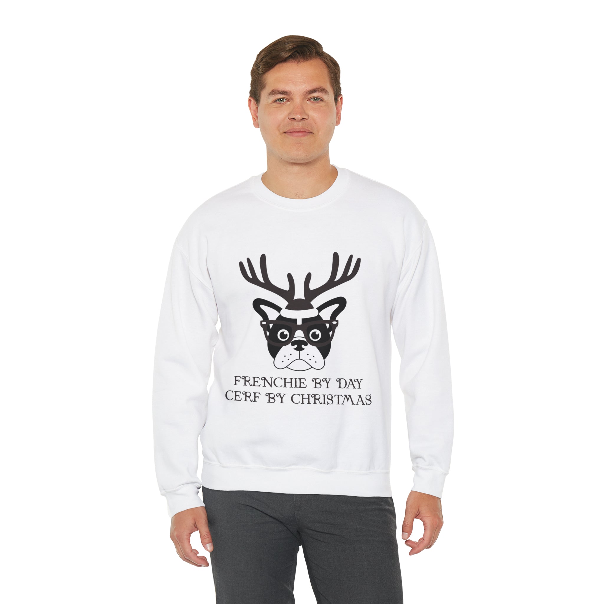 By Day Cerf By Sweater - Premium Unisex Sweatshirt For Frenchie Fans