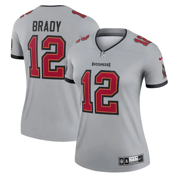 None Tom Brady  Jersey - Gray | NFL Player Jersey | NFL Football