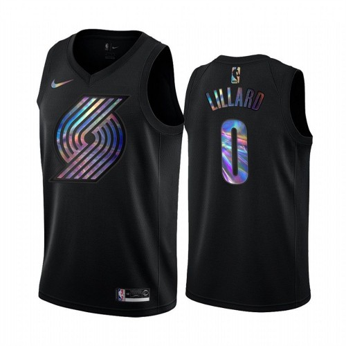 Trail Blazers Black Damian Lillard #0 Nike Jersey - Budget-Friendly