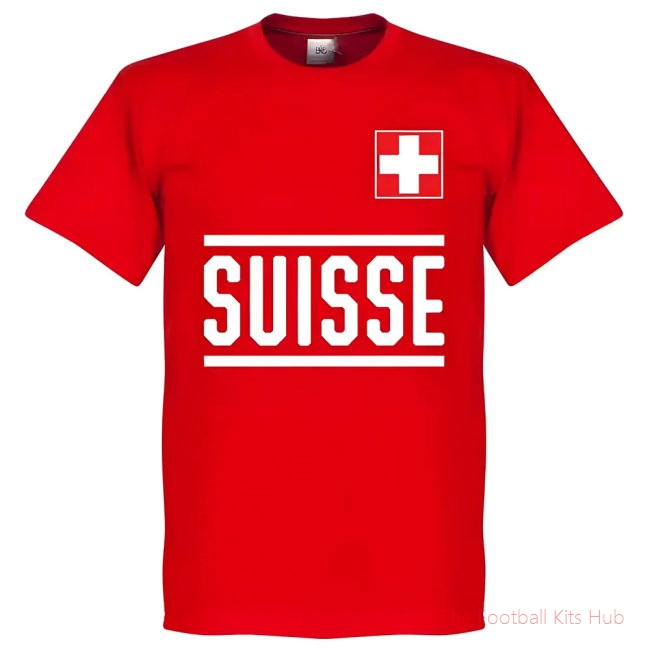Men Switzerland Team T-Shirt - Red