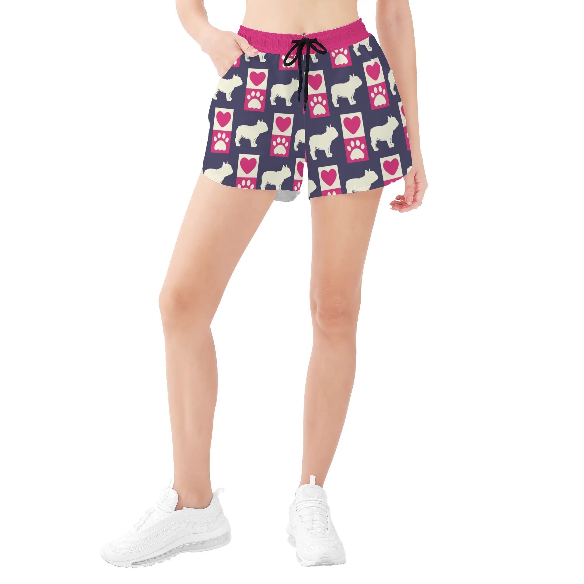 Culture-Inspired Kenzo - Womens Beach Shorts for French Bulldog Lovers
