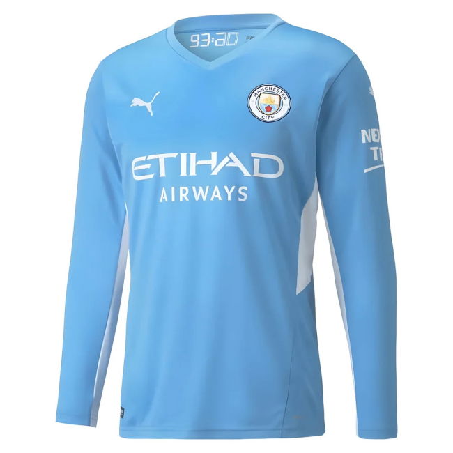 2021-20 Man City Soccer Jerseys genuine Home Shirt - Adults