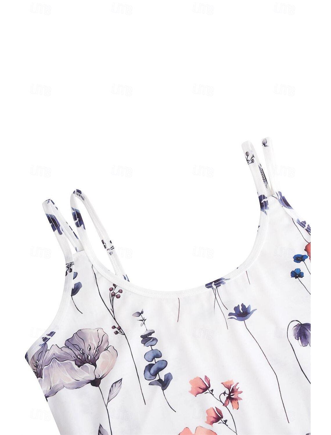 Women's Floral Print Tank Top Pink Blue Sleeveless Adjustable Straps Casual Summer Beachwear Flowy Loose Fit