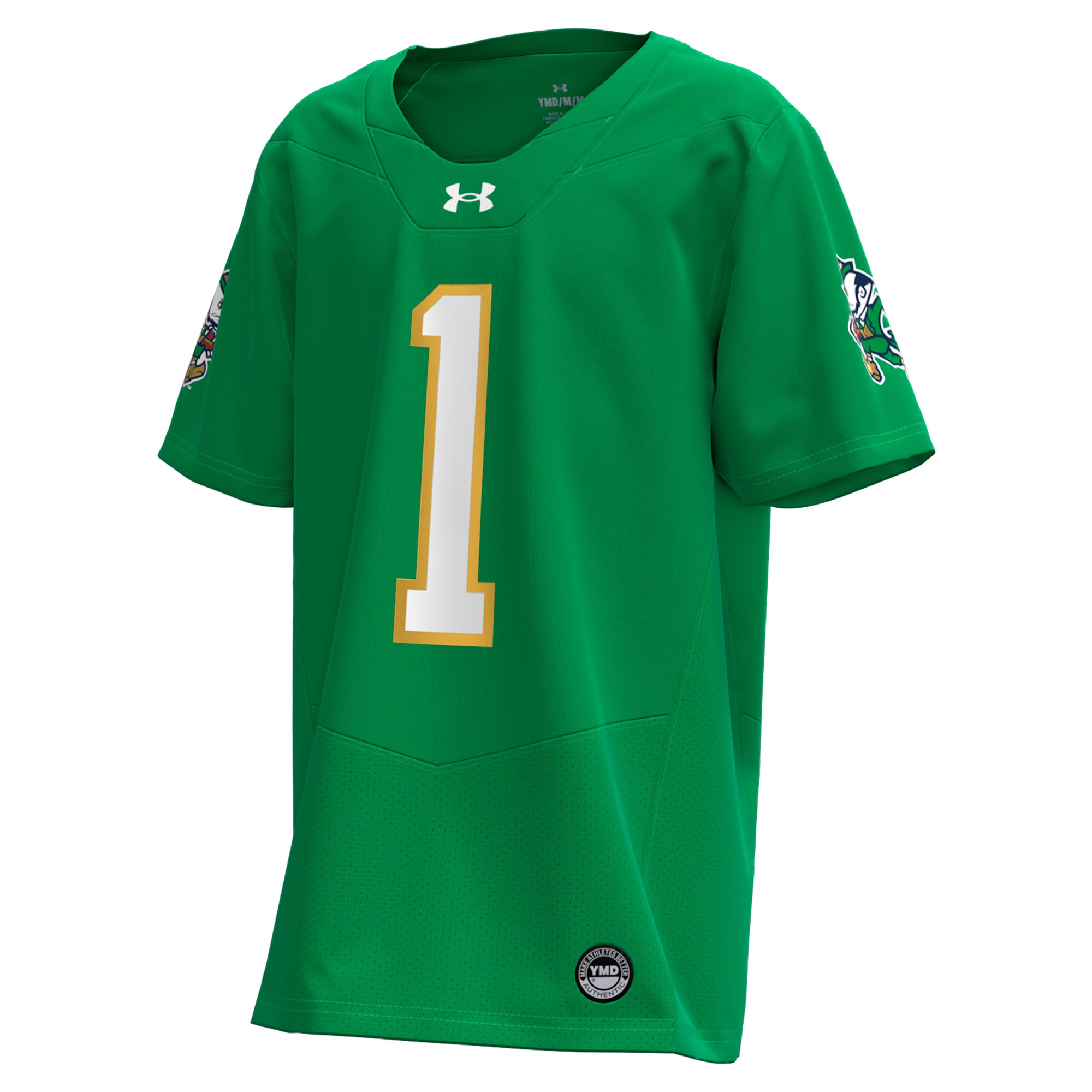 Youth #1 Kelly Green Notre Dame Fighting Irish Alternate Irish Wear Green Football Jersey