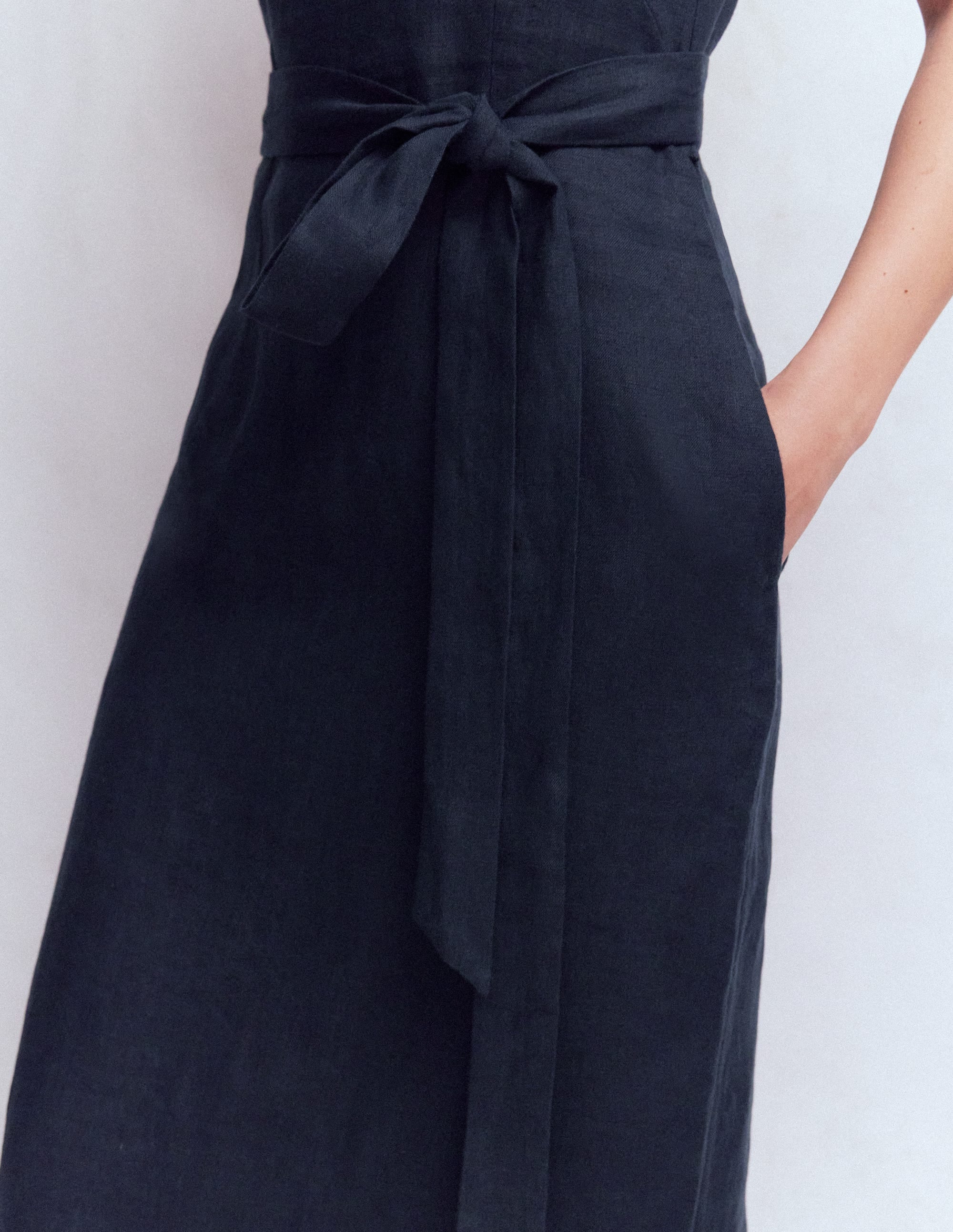 Rosa Halter Linen Midi Dress