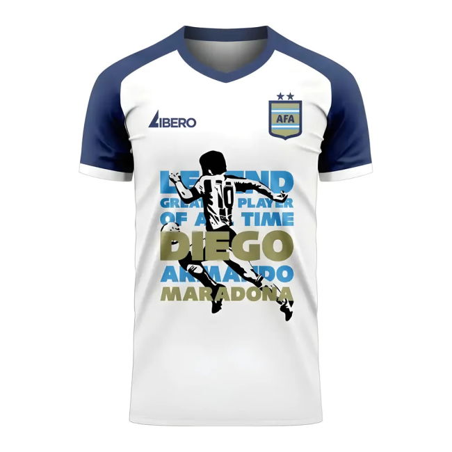 Diego Maradona Legend Of Our Time Tee (White) - Womens