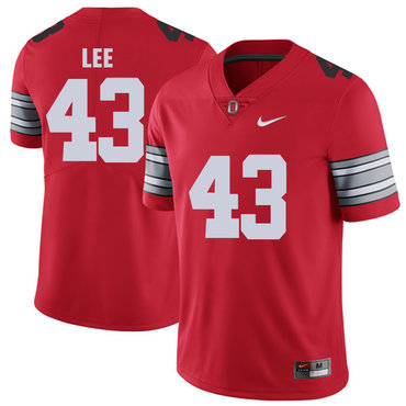 Men's Ohio St Buckeyes Darron Lee #43 team authorized Red 2018