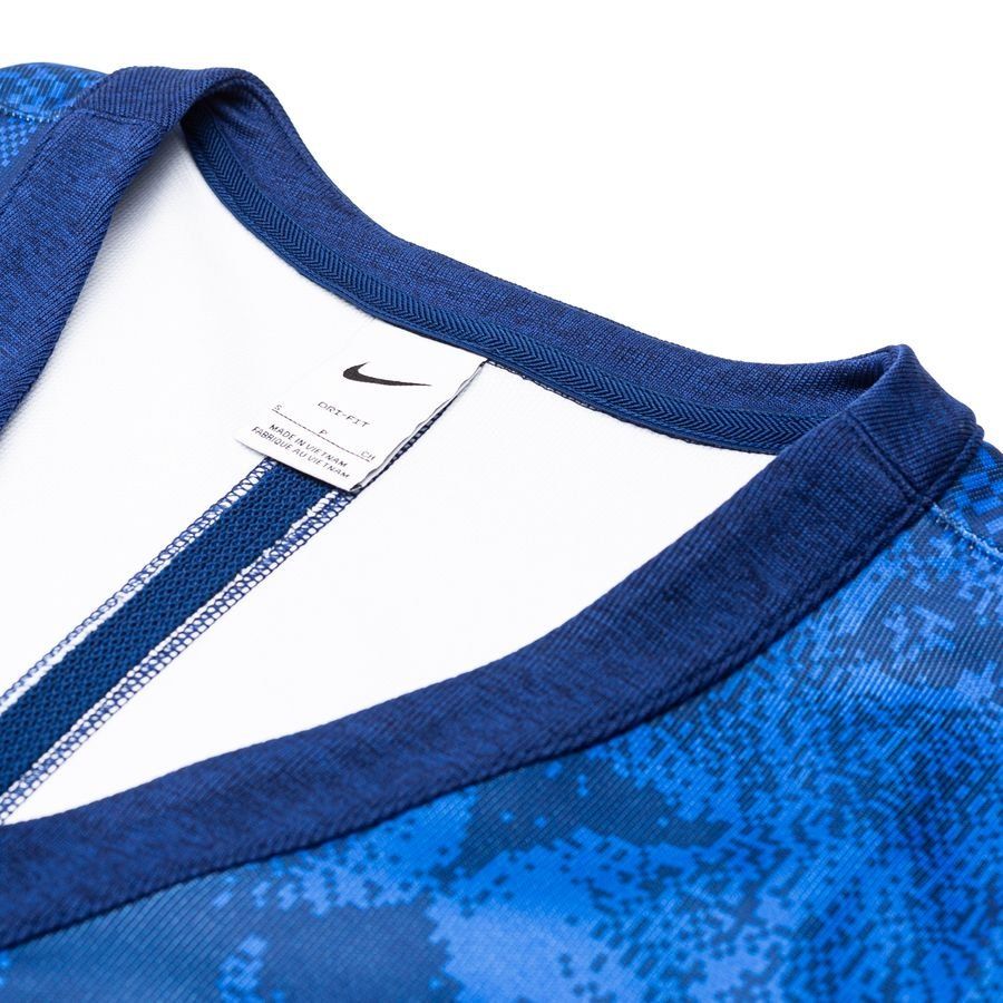 England Cardigan Shirt Dri Fit Player Blue Void/challenge Red