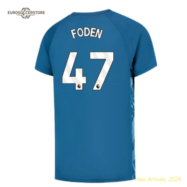 2023-2024 Man City Kids Safe Jersey Foden Drycell Breathable