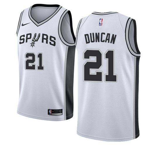 Official Spurs Tim Duncan #21 2024 Icon Swingman NBA Jersey White -