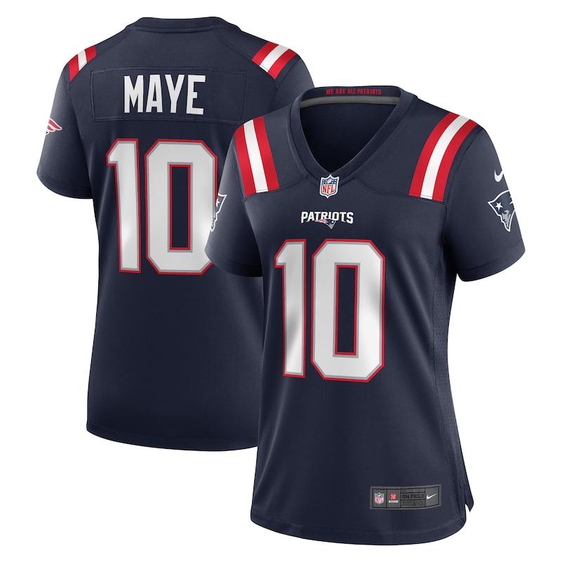 None Drake Maye NE Patriots Powerful Premium Material Jersey