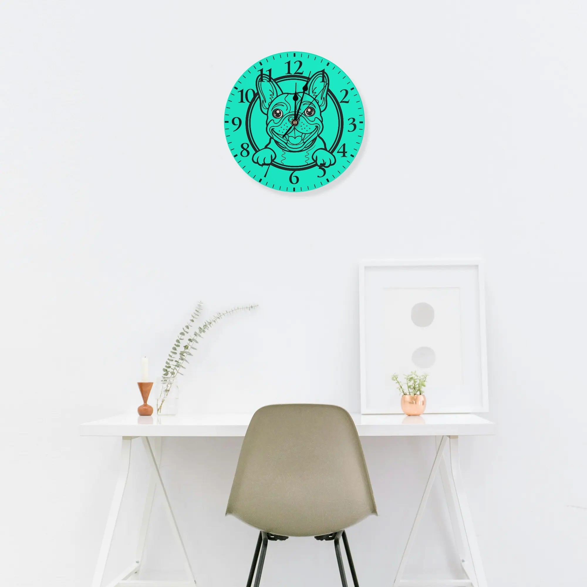 Trendy Street-Ready Nala - Frameless Wall Clock for Casual Outings