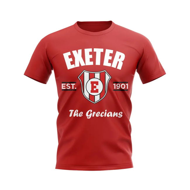 Exeter Established Football T-Shirt (Red) | Collector's Item