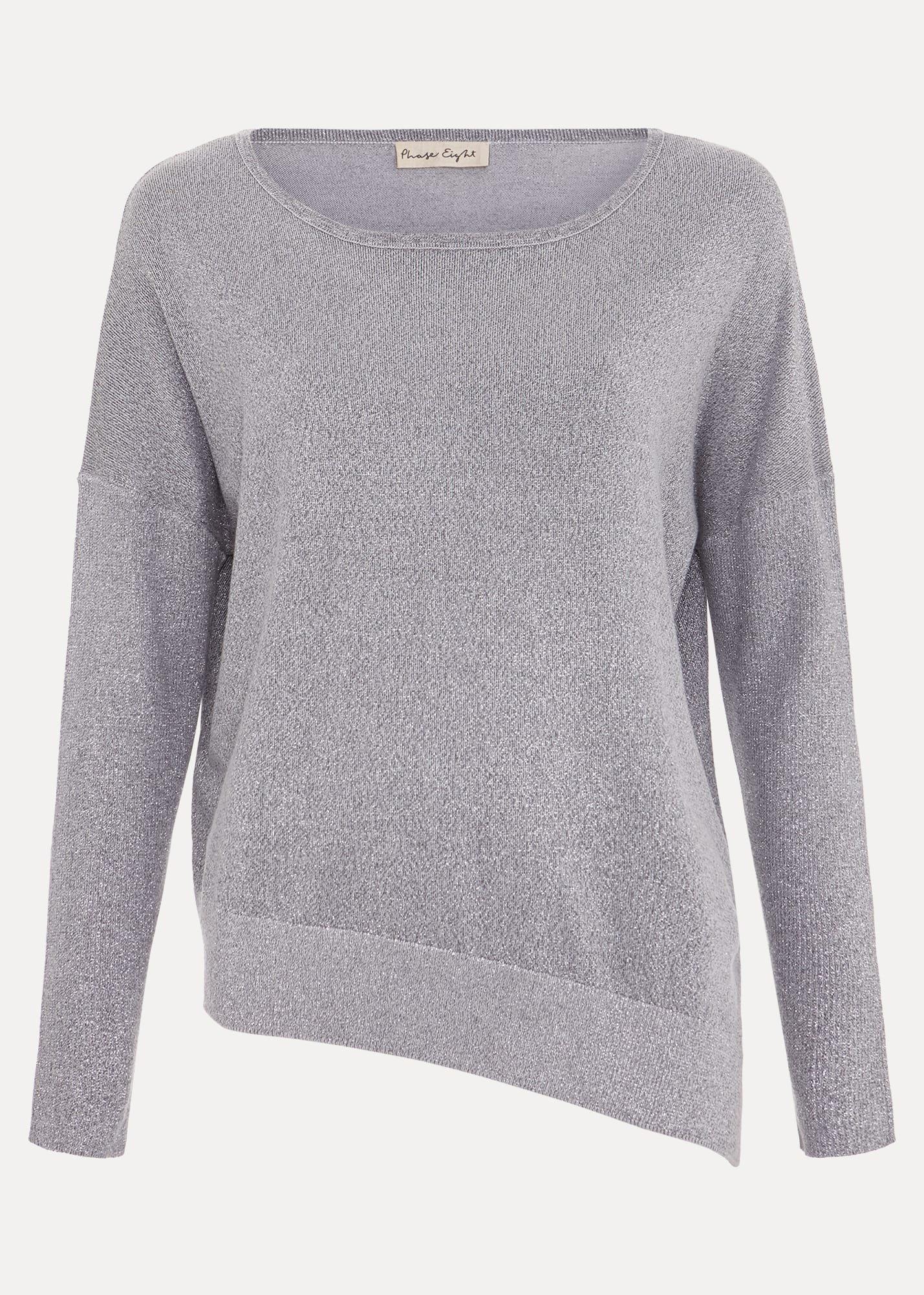 Sofia Silver Shimmer Asymetric Jumper