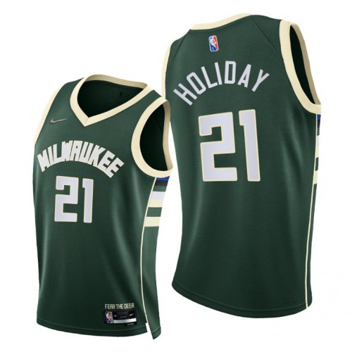Professional MIL #21 Jrue Holiday 2021 75th NBA Earned Edition Jersey