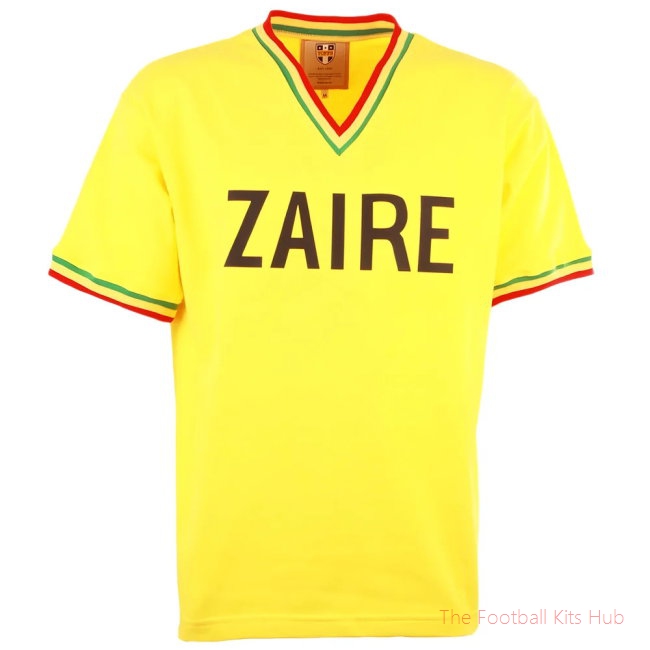 Zaire 1974 World Cup Yellow Retro Football Shirt