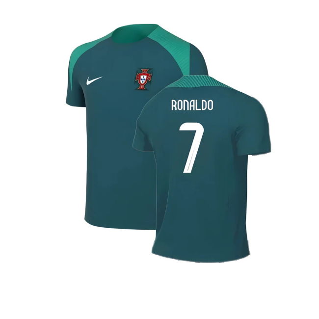 2024-2025 Portugal Dri-FIT Strike Training Shirt (Green) - Kids (Ronaldo 7)