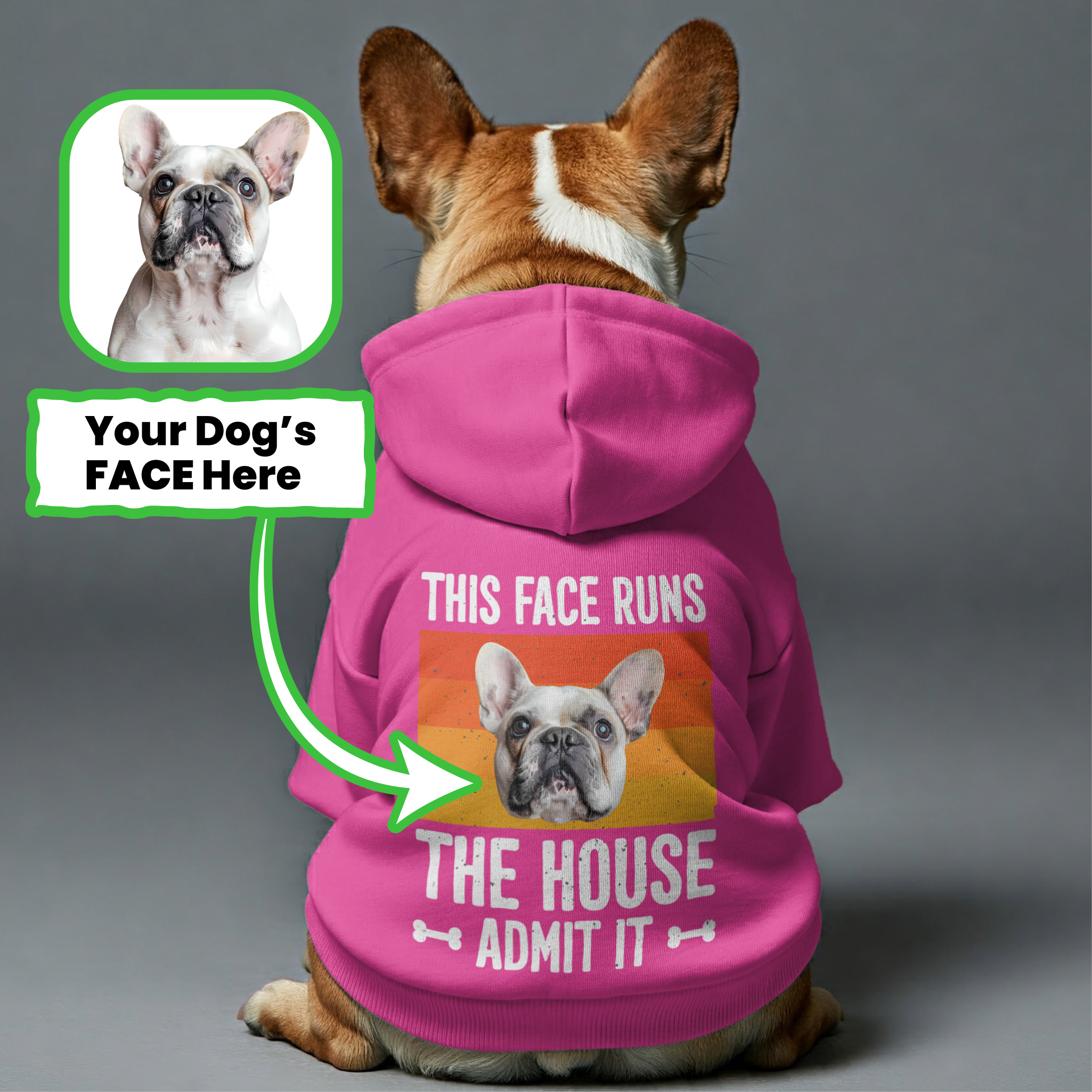 High-Quality This Face - Personalized French Bulldog Hoodies With Fun...