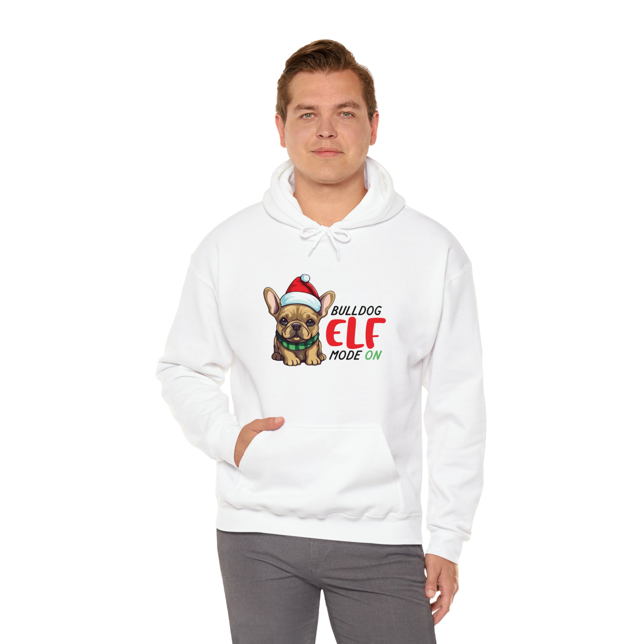 High-Quality Frenchie-Fan Elf Mode On Unisex Hoodie for Home Use Durable