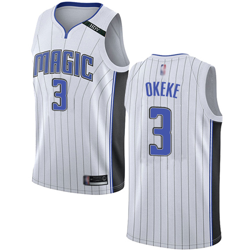 Nike Orlando Magic #3 Chuma Okeke White NBA Swingman Association Edition Jersey Mens
