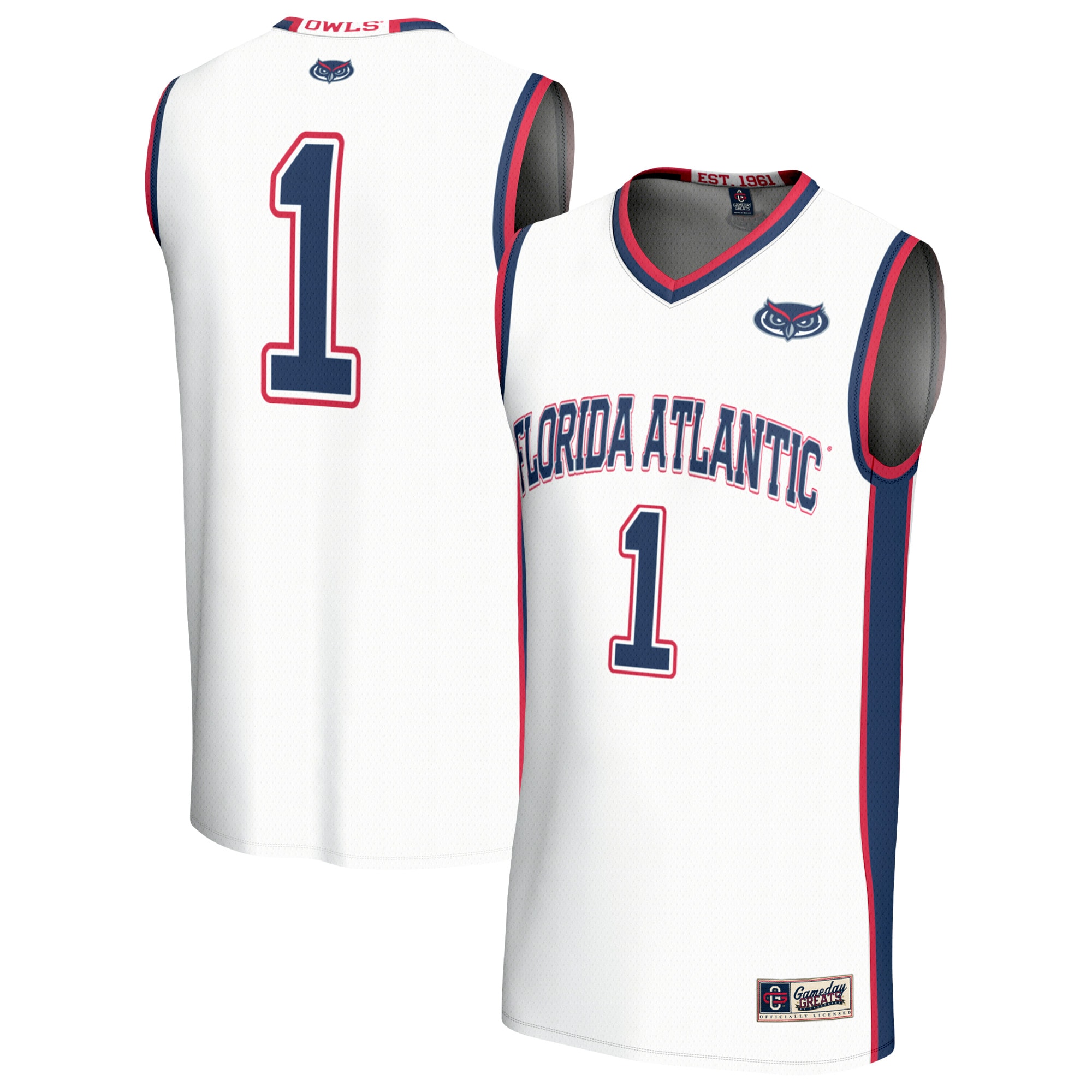 [NJP] Florida Atlantic Owls GameDay Greats Youth Lightweight Basketball Jersey - White