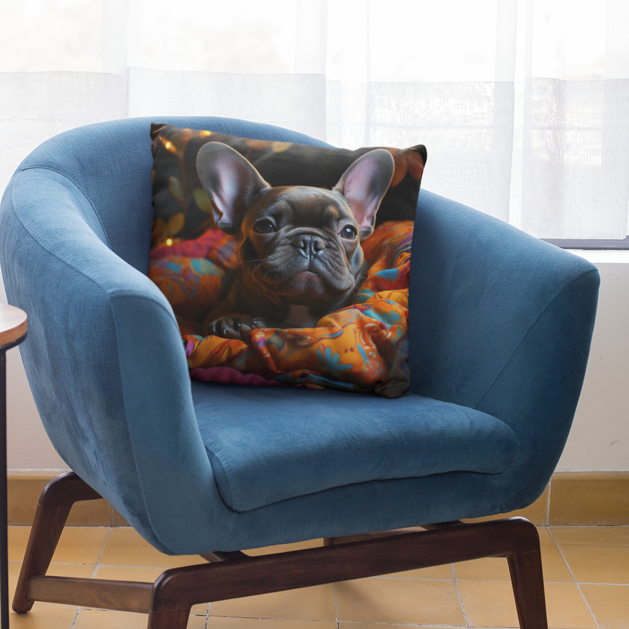 French Bulldog Adorably Cute Frenchie Puppy Pillow Cover Durable Dog Item
