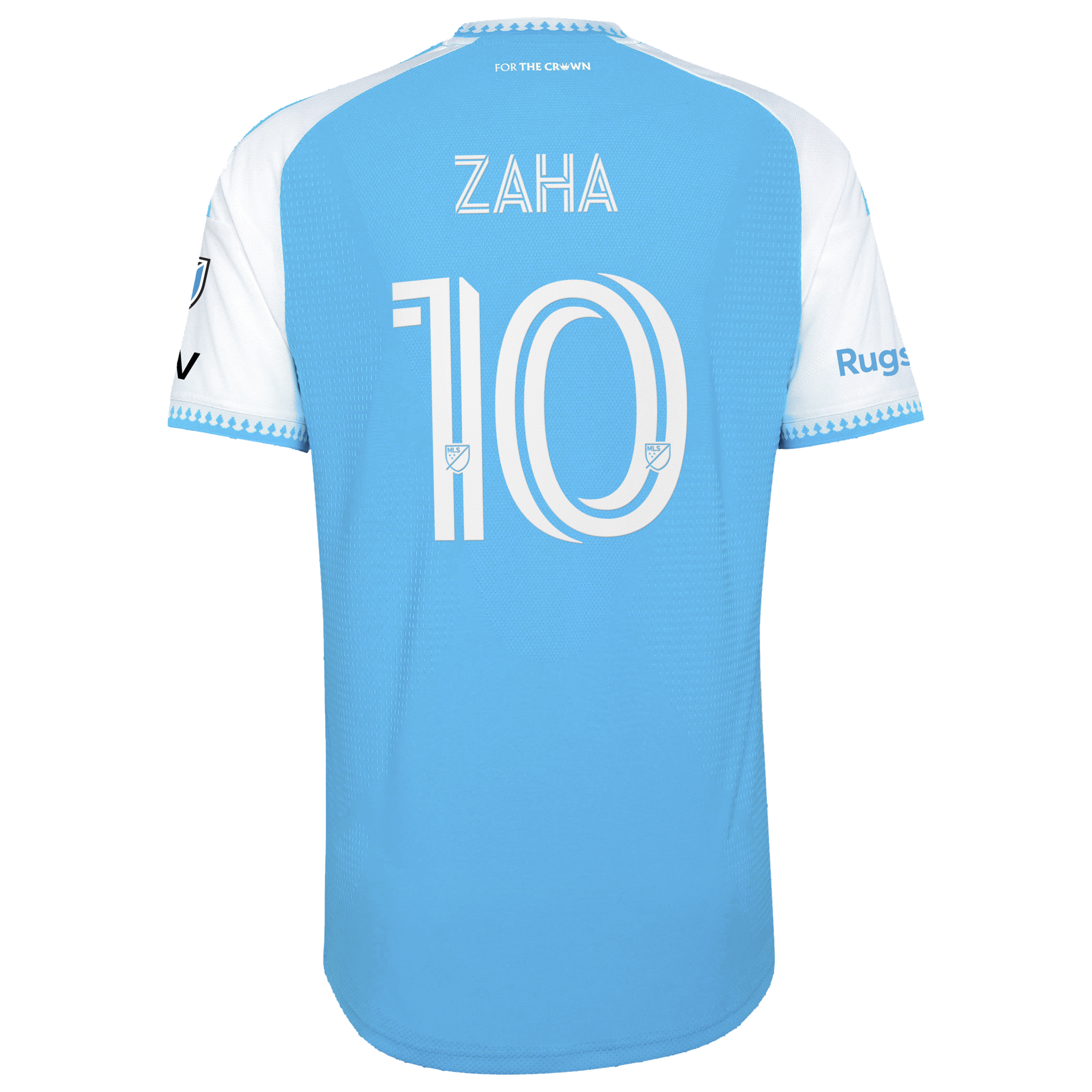 [SJH] Wilfried Zaha Charlotte FC 2026 Carolina Kit: Crowns Up On-Field Authentic Patch Jersey - Blue