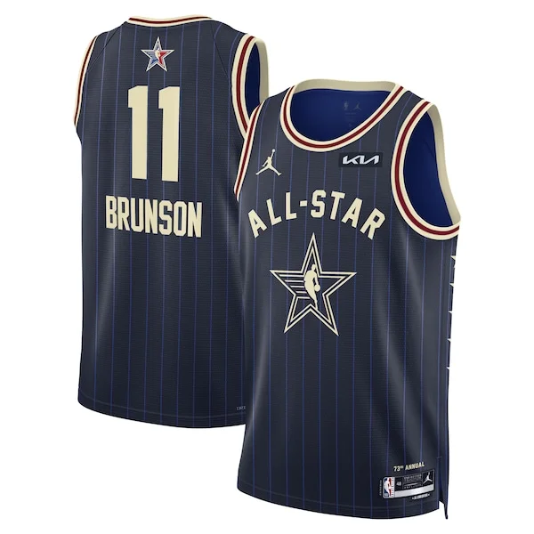Jalen Brunson NBA Swingman Jersey - genuine stylish - Navy training