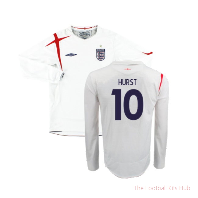 England 2005-07 Home Long Sleeve Shirt (XL) (Very Good) (HURST 10)