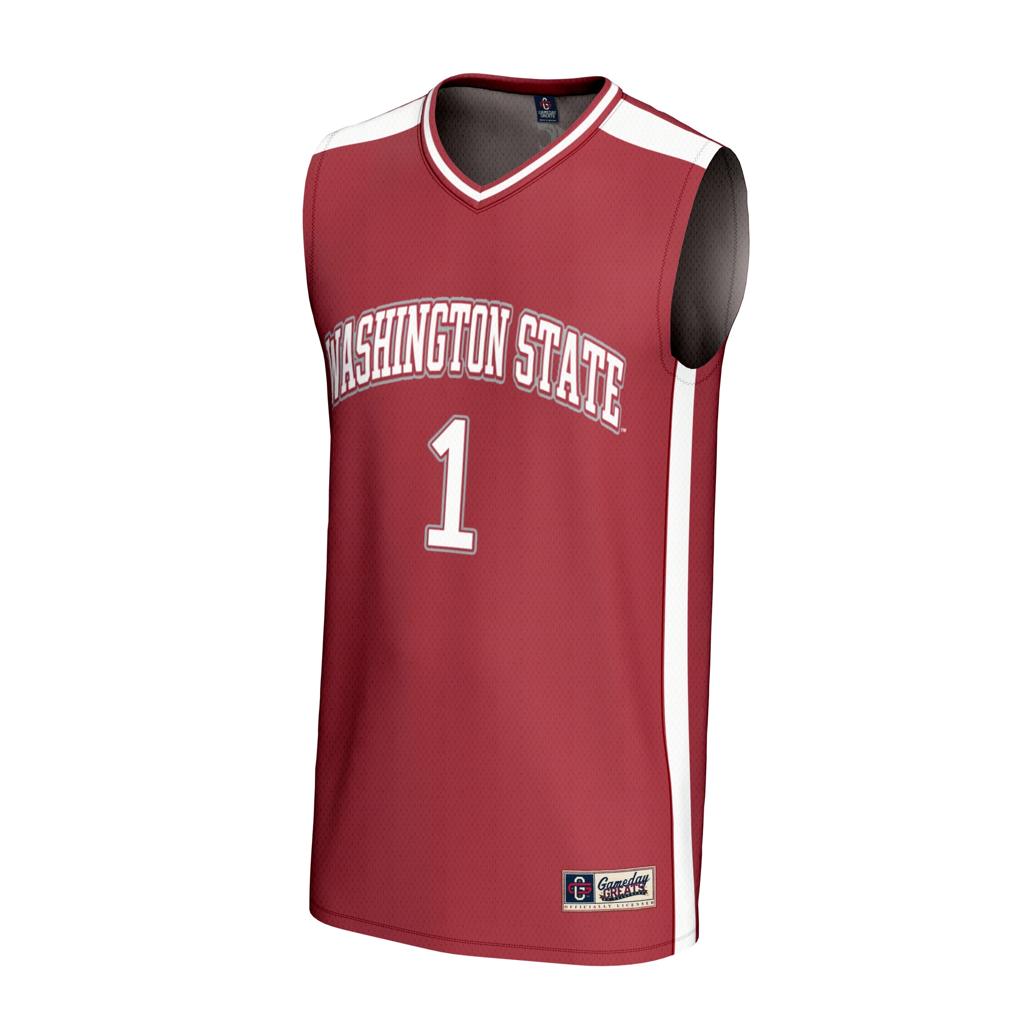 [DDG] Washington State Cougars GameDay Greats Unisex Lightweight Collegiate Basketball Fashion Jersey - Crimson