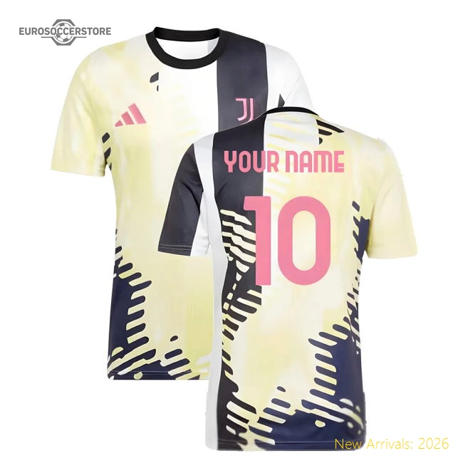 Premium-grade 2025 Juve Pre-match Shirt (yellow) (your Name)