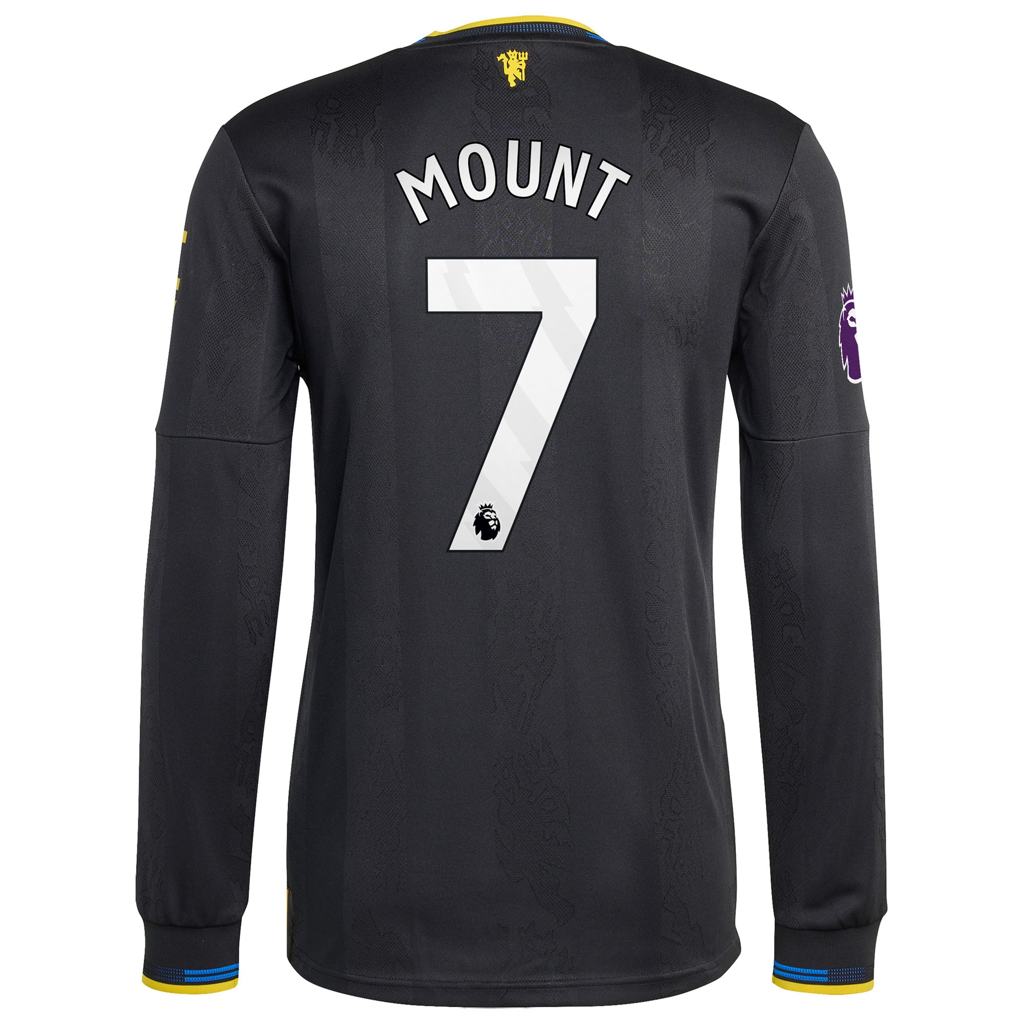 [JED] Mason Mount Manchester United 2025/26 Third Authentic Long Sleeve Player Jersey - Black