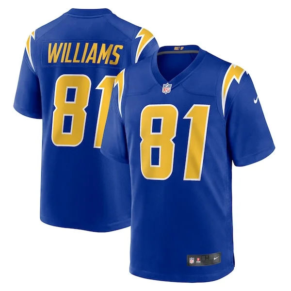 None Mike Williams Game Jersey - Royal | NFL Player Jersey | NFL Footb