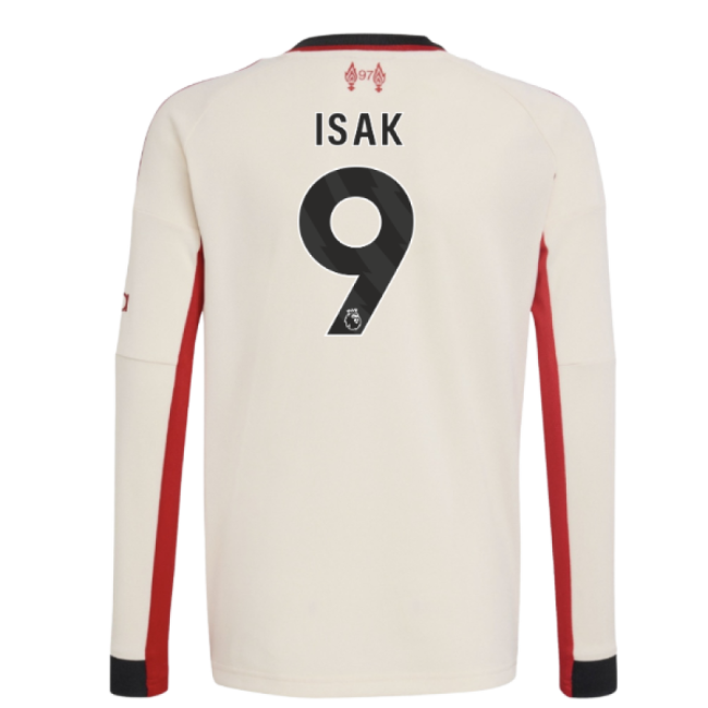 Authentic 2025-2026 Liverpool Away Long Sleeve Shirt (kids) (isak 9