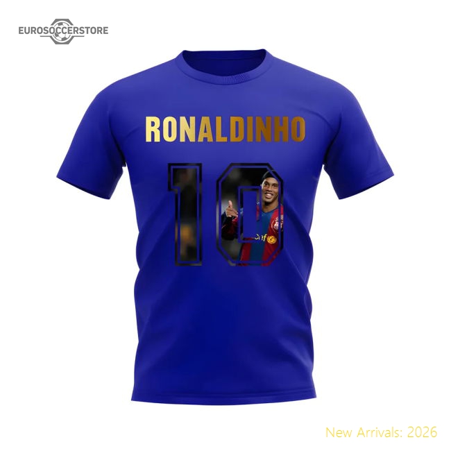 Ronaldinho Name And Number Cules T-shirt (blue) - Reasonable Price