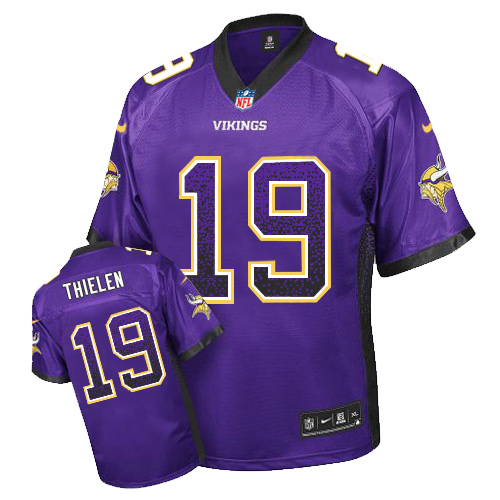 Authentic NFL Minnesota Vikings #19 Adam Thielen Purple Elite Jersey