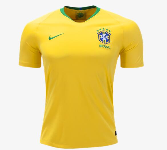 Quick Dry Brazil Home 2018 World Cup Soccer Jersey Shirt