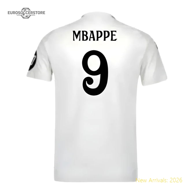 Real Madrid 2024-25 Home Fan Version For Adults (Mbappe Match Day Shirt