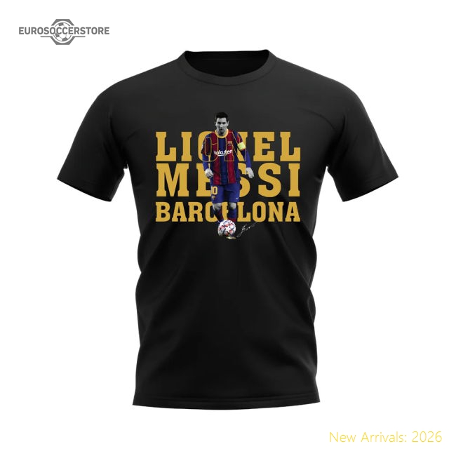 Official Match-Day Lionel Messi Barcelona Player Tee (Black)