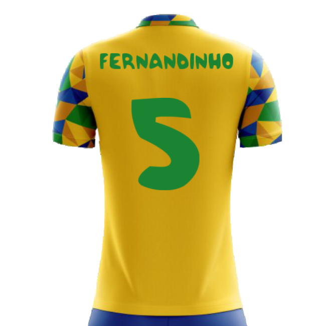 Player 2025-2026 Brazil Home Concept Football Shirt (Fernandinho 5) -