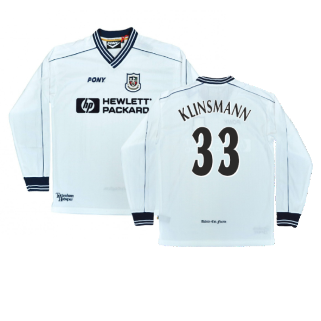 Official 1997-1999 Tottenham Home Ls Pony Retro Shirt (klinsmann 33