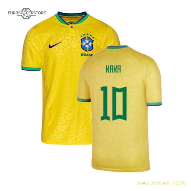 Brazil Little Boys Home Kit 2022-2023 Game Day Jersey