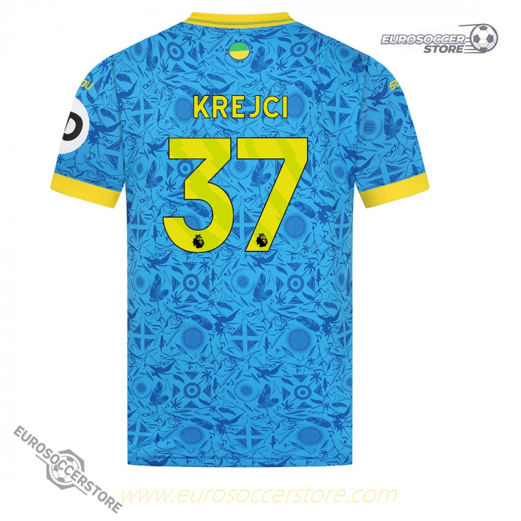 Wolverhampton Wanderers 25-26 Season Third Kit Jersey with KREJCI 37 Printing