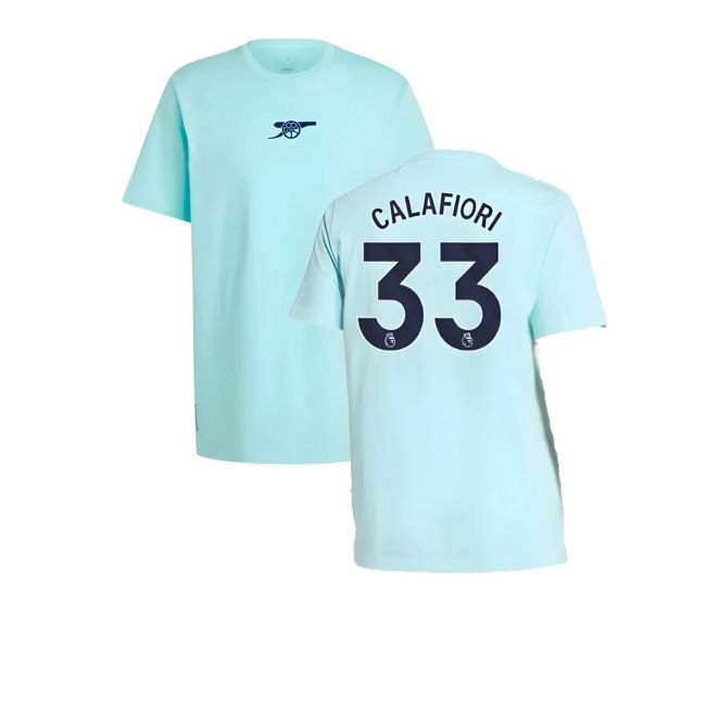 Arsenal Soccer Club Fan Shirt - Adults Version (Calafiori 33)