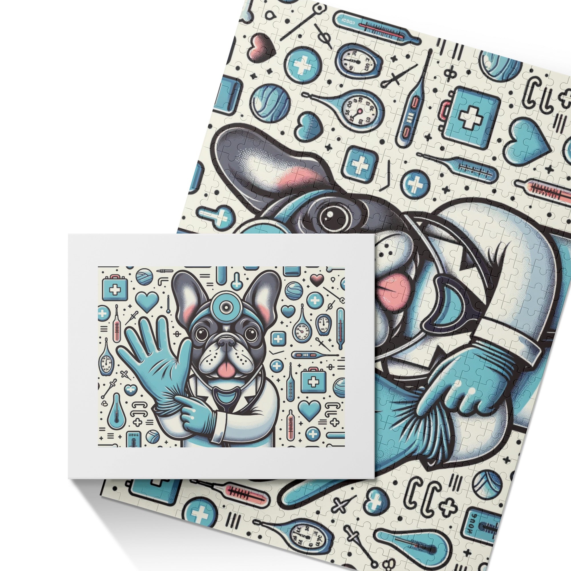 Bulldog Bruno - Bulldog 500-piece Wooden Puzzle Paw Protection