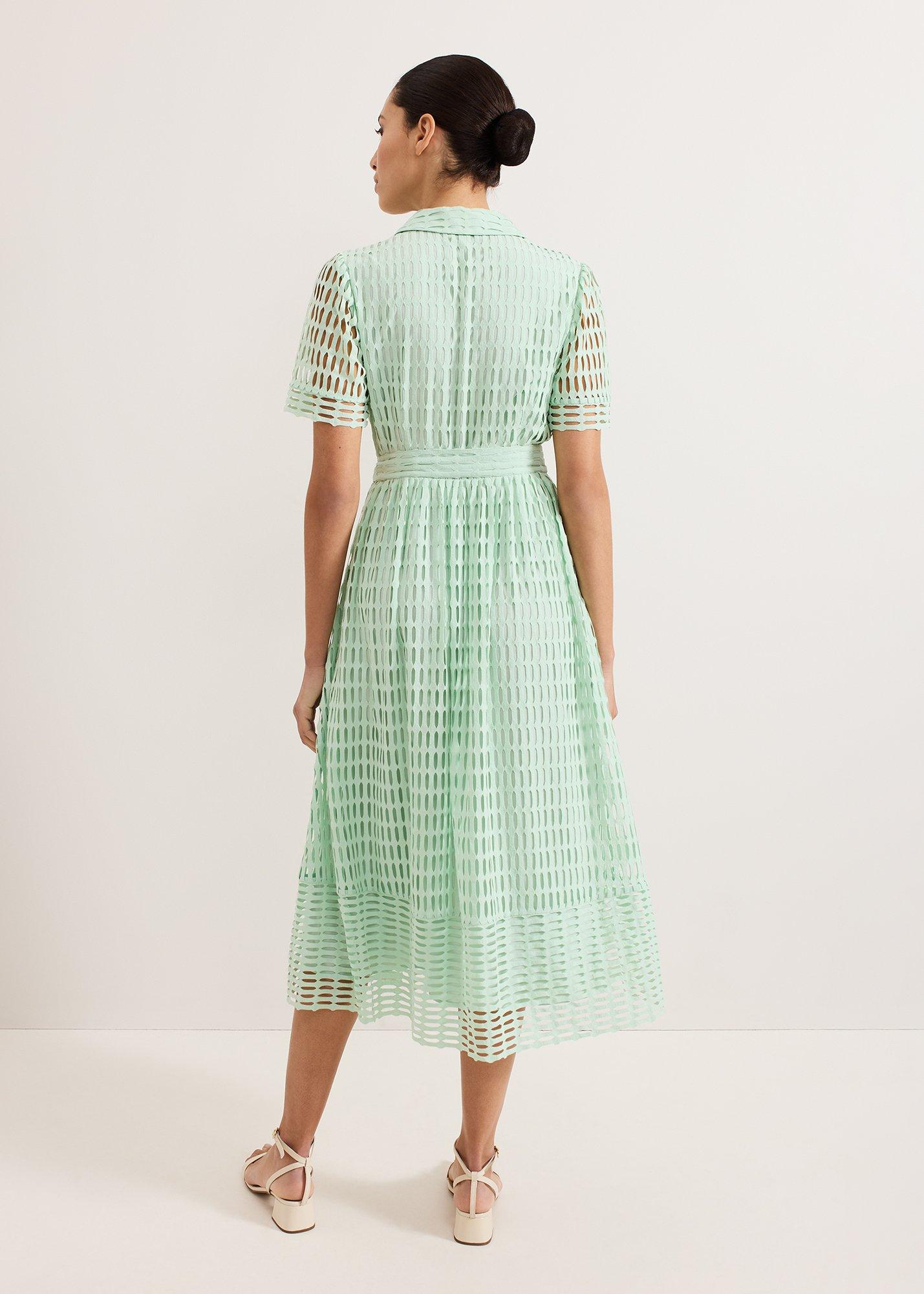 Sandy Lace Shirt Midi Dress