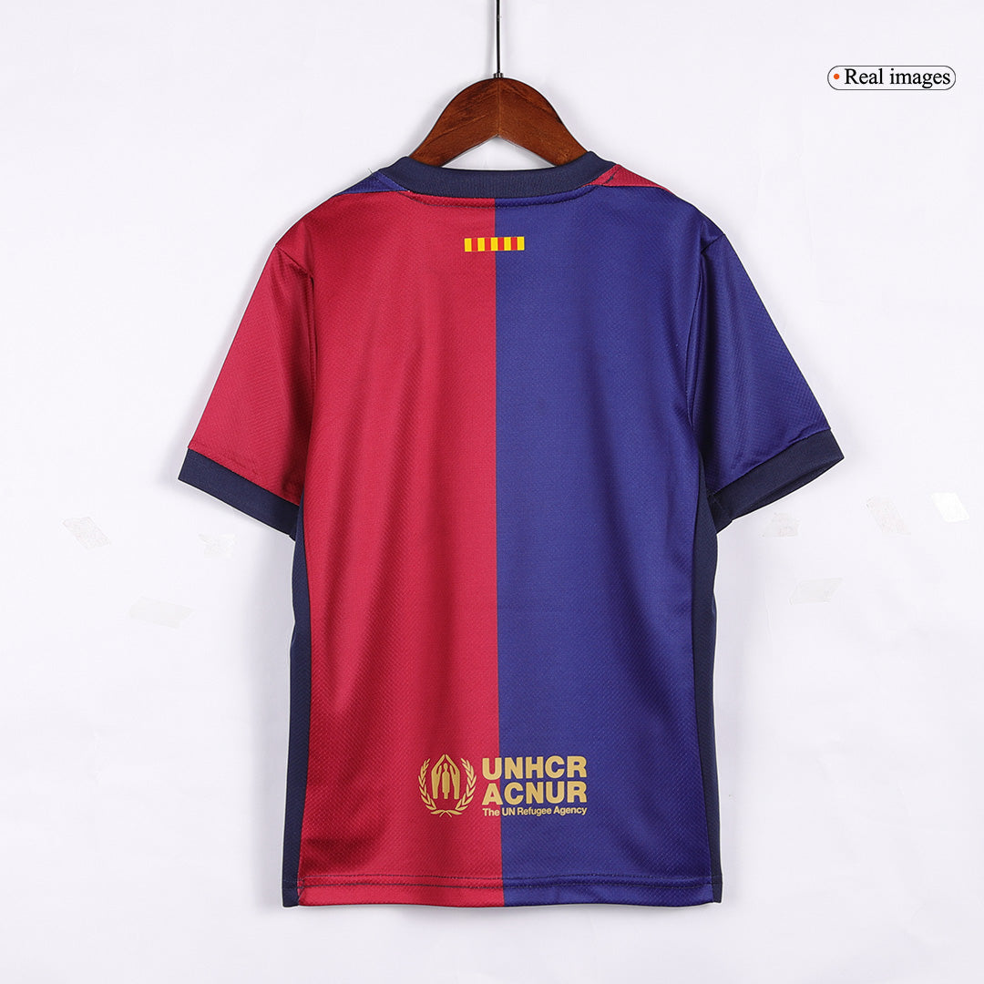 Kid's Barcelona Home Soccer Jersey Kit(Jersey+Shorts) 2024/25-Spotify